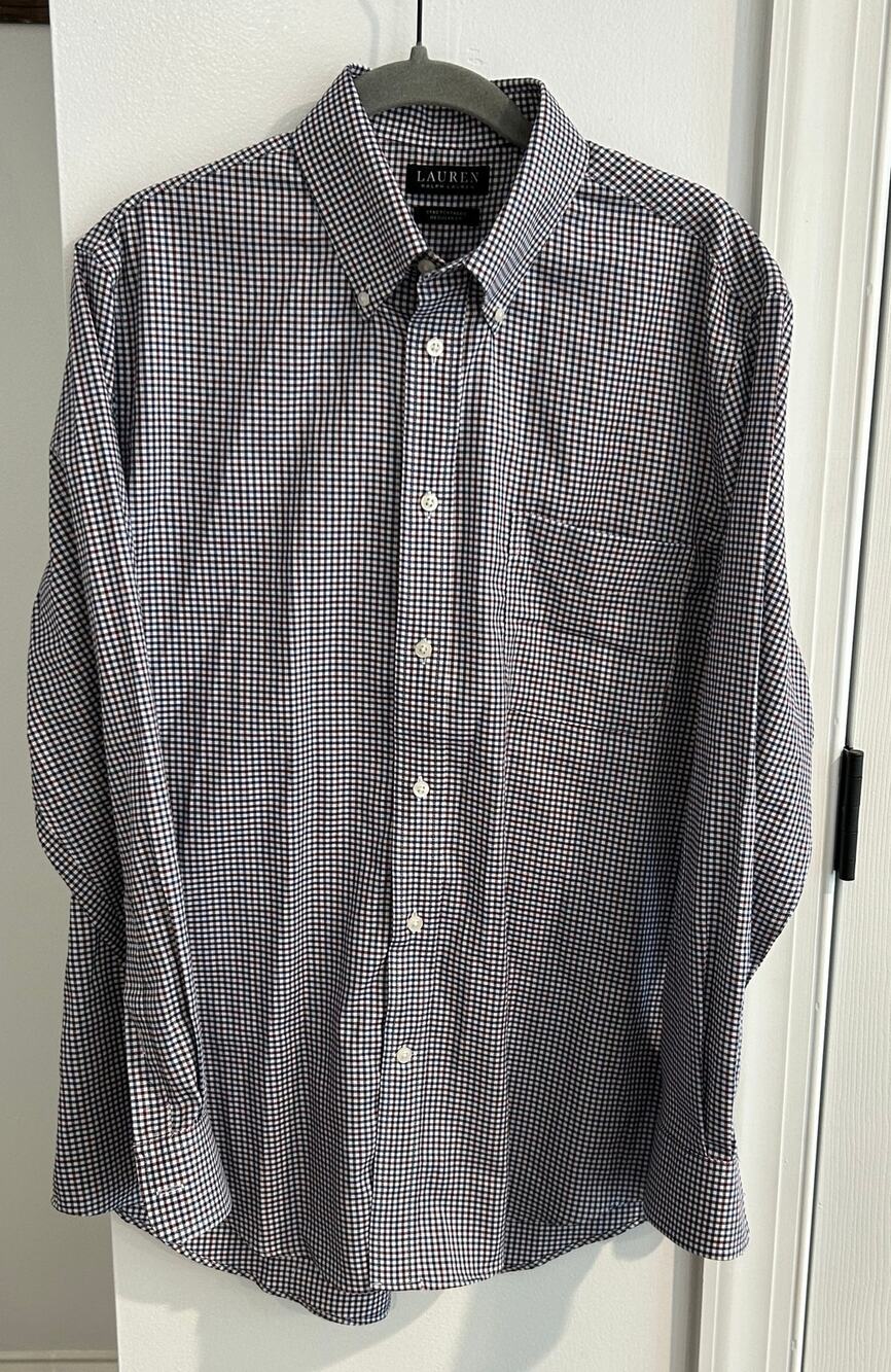Navy and Wine Checked Polo by Ralph Lauren